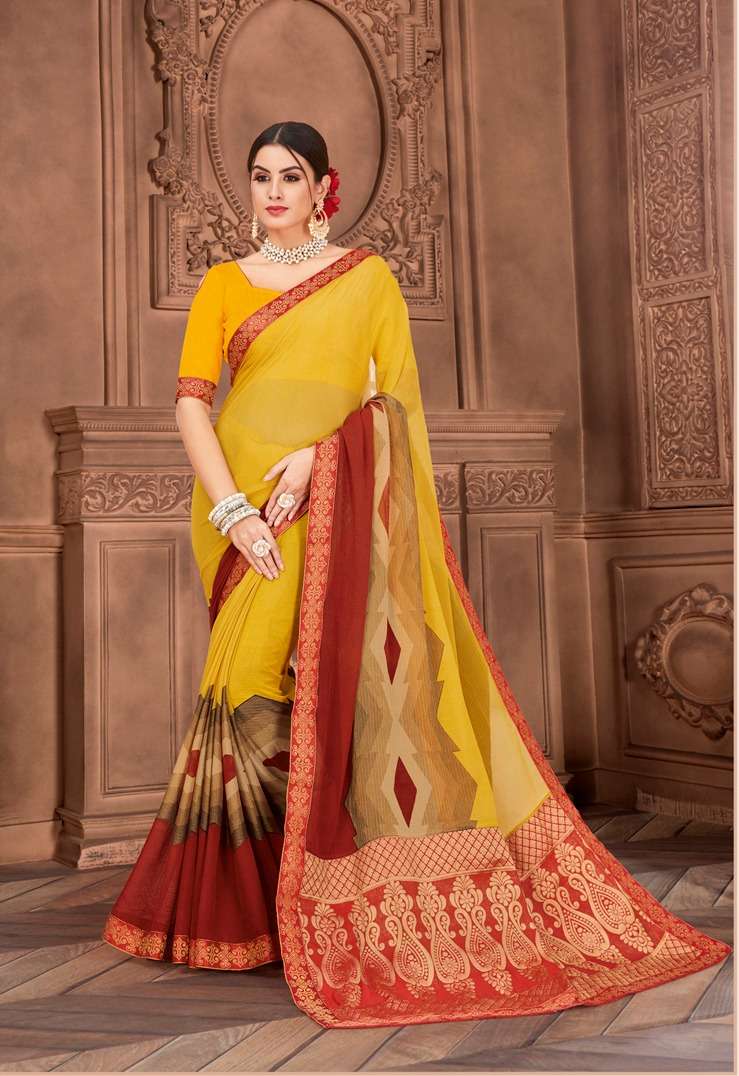 SUFIAA BY FASHID WHOLESALE 6501 TO 6509 SERIES INDIAN TRADITIONAL WEAR COLLECTION BEAUTIFUL STYLISH FANCY COLORFUL PARTY WEAR & OCCASIONAL WEAR CHIFFON BRASSO SAREES AT WHOLESALE PRICE