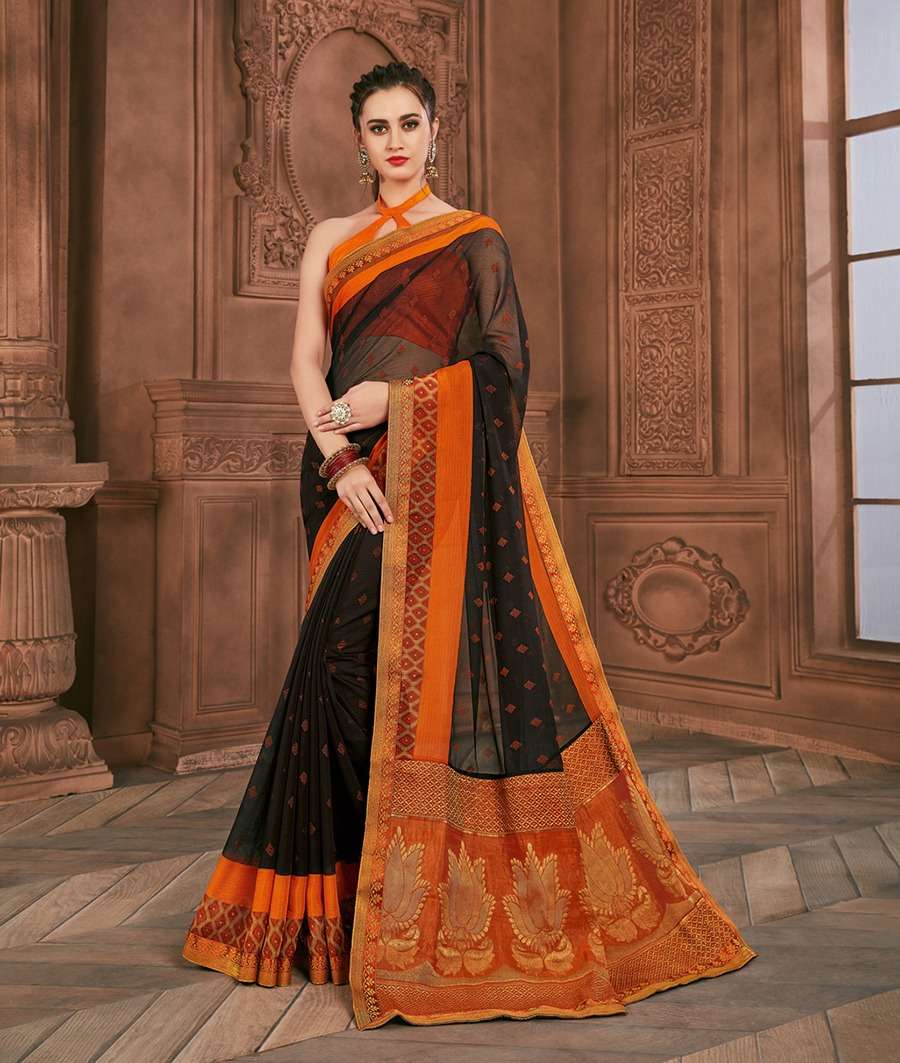 SUFIAA BY FASHID WHOLESALE 6501 TO 6509 SERIES INDIAN TRADITIONAL WEAR COLLECTION BEAUTIFUL STYLISH FANCY COLORFUL PARTY WEAR & OCCASIONAL WEAR CHIFFON BRASSO SAREES AT WHOLESALE PRICE