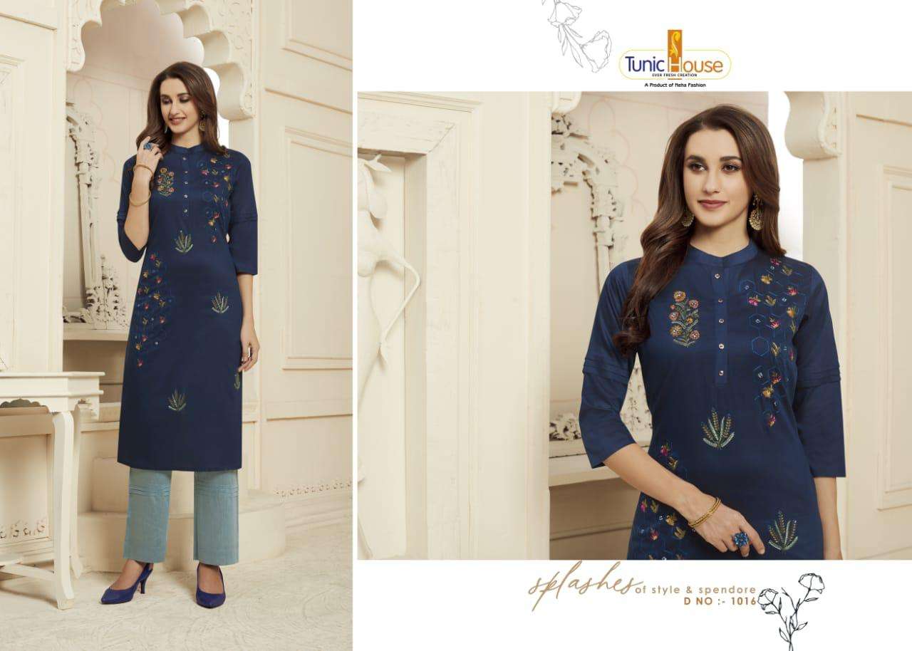 NILU WITH PANTS VOL-2 BY TUNIC HOUSE 1014 TO 1017 SERIES BEAUTIFUL COLORFUL STYLISH FANCY CASUAL WEAR & ETHNIC WEAR & READY TO WEAR SOFT SILK WITH INNER KURTIS AT WHOLESALE PRICE