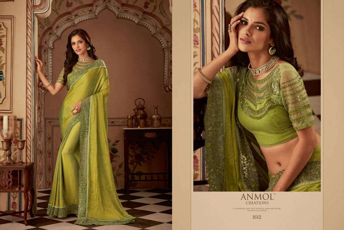 SHADES VOL-2 BY ANMOL CREATION 1601 TO 1615 SERIES INDIAN TRADITIONAL WEAR COLLECTION BEAUTIFUL STYLISH FANCY COLORFUL PARTY WEAR & OCCASIONAL WEAR SILK CHIFFON PRINTED SAREES AT WHOLESALE PRICE