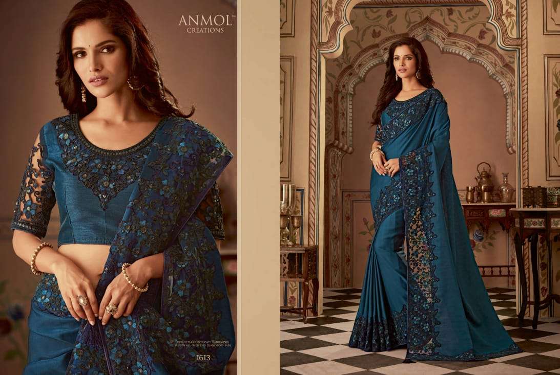 SHADES VOL-2 BY ANMOL CREATION 1601 TO 1615 SERIES INDIAN TRADITIONAL WEAR COLLECTION BEAUTIFUL STYLISH FANCY COLORFUL PARTY WEAR & OCCASIONAL WEAR SILK CHIFFON PRINTED SAREES AT WHOLESALE PRICE