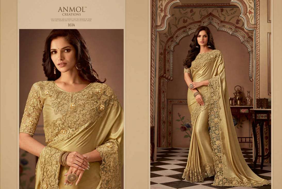 SHADES VOL-2 BY ANMOL CREATION 1601 TO 1615 SERIES INDIAN TRADITIONAL WEAR COLLECTION BEAUTIFUL STYLISH FANCY COLORFUL PARTY WEAR & OCCASIONAL WEAR SILK CHIFFON PRINTED SAREES AT WHOLESALE PRICE