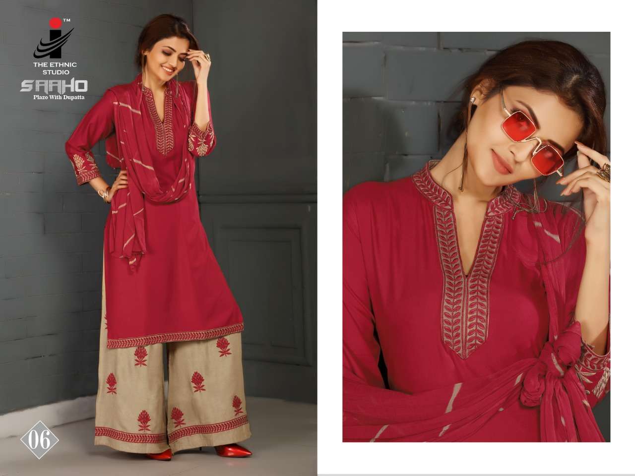 SAAHO BY THE ETHNIC STUDIO 01 TO 08 SERIES BEAUTIFUL STYLISH FANCY COLORFUL CASUAL WEAR & ETHNIC WEAR RAYON EMBROIDERY KURTIS AT WHOLESALE PRICE