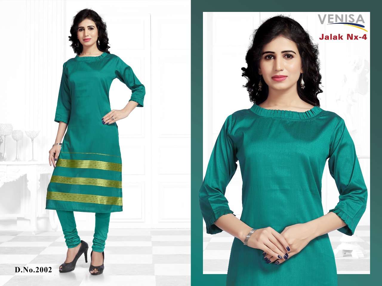 JALAK NX VOL-4 BY VENISA 2001 TO 2006 SERIES BEAUTIFUL STYLISH COLORFUL FANCY PARTY WEAR & ETHNIC WEAR & READY TO WEAR COTTON SOFT SILK KURTIS AT WHOLESALE PRICE