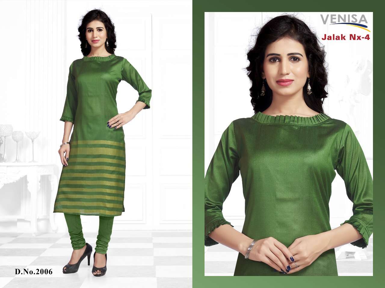 JALAK NX VOL-4 BY VENISA 2001 TO 2006 SERIES BEAUTIFUL STYLISH COLORFUL FANCY PARTY WEAR & ETHNIC WEAR & READY TO WEAR COTTON SOFT SILK KURTIS AT WHOLESALE PRICE