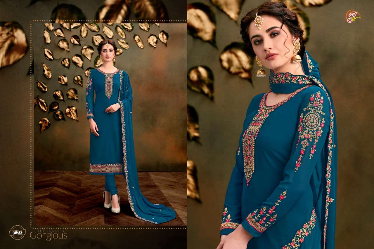HANSHIKA BY JAY VASUDEV NX 3001 TO 3006 SERIES BEAUTIFUL SUITS STYLISH FANCY COLORFUL PARTY WEAR & ETHNIC WEAR FAUX GEORGETTE EMBROIDERED DRESSES AT WHOLESALE PRICE