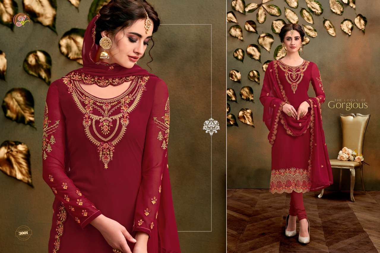HANSHIKA BY JAY VASUDEV NX 3001 TO 3006 SERIES BEAUTIFUL SUITS STYLISH FANCY COLORFUL PARTY WEAR & ETHNIC WEAR FAUX GEORGETTE EMBROIDERED DRESSES AT WHOLESALE PRICE