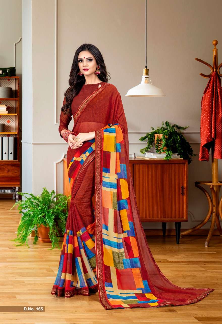 NARGIS BY PRIYA PARIDHI 159 TO 170 SERIES INDIAN TRADITIONAL WEAR COLLECTION BEAUTIFUL STYLISH FANCY COLORFUL PARTY WEAR & OCCASIONAL WEAR GEORGETTE PRINTED SAREES AT WHOLESALE PRICE