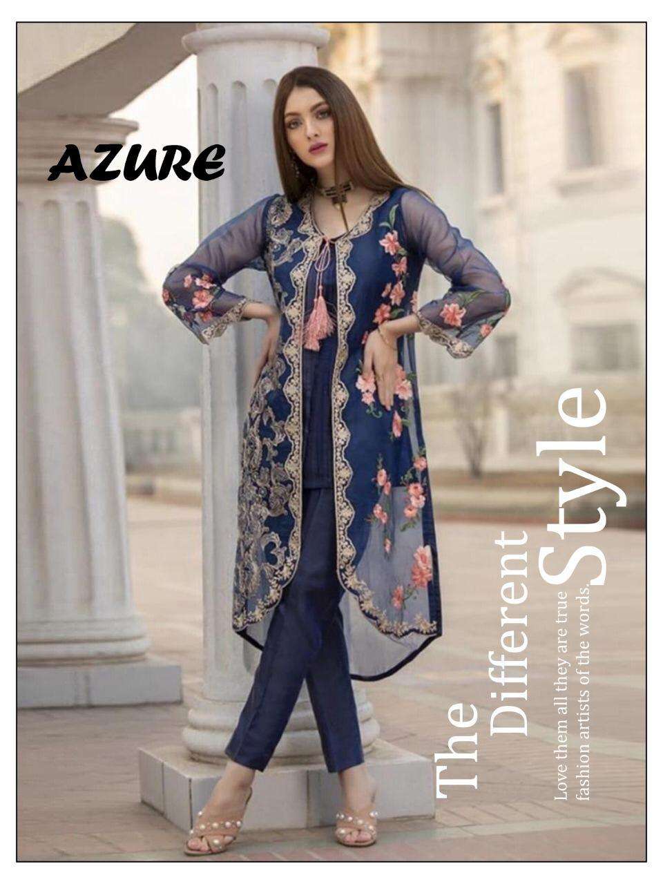 AZURE BY FASHID WHOLESALE PAKISTANI DESIGNER SUITS COLLECTION BEAUTIFUL STYLISH FANCY COLORFUL PARTY WEAR & OCCASIONAL WEAR ORGANZA WITH HEAVY EMBROIDERED DRESSES AT WHOLESALE PRICE