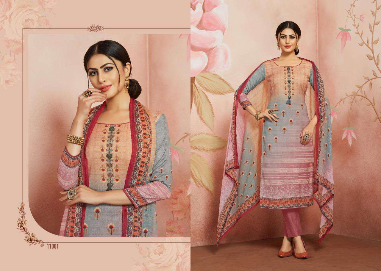 FLORAL BY AAA DESIGN STUDIO 11001 TO 11008 SERIES BEAUTIFUL WINTER COLLECTION SUITS STYLISH FANCY COLORFUL CASUAL WEAR & ETHNIC WEAR COTTON SATIN DIGITAL PRINTED DRESSES AT WHOLESALE PRICE