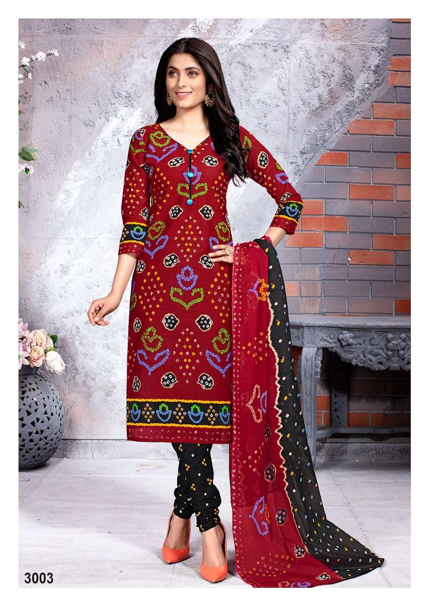 CHUNARI VOL-3 BY MEENAXI 3001 TO 3010 SERIES BEAUTIFUL STYLISH SHARARA SUITS FANCY COLORFUL CASUAL WEAR & ETHNIC WEAR & READY TO WEAR MEENAKSHI COTTON PRINTED DRESSES AT WHOLESALE PRICE