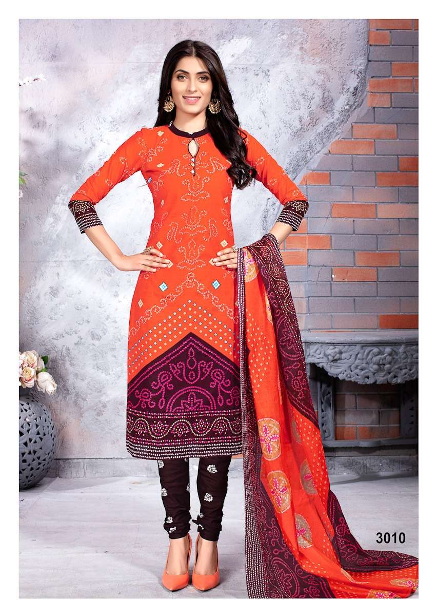CHUNARI VOL-3 BY MEENAXI 3001 TO 3010 SERIES BEAUTIFUL STYLISH SHARARA SUITS FANCY COLORFUL CASUAL WEAR & ETHNIC WEAR & READY TO WEAR MEENAKSHI COTTON PRINTED DRESSES AT WHOLESALE PRICE