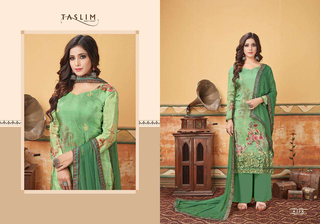 SAMIYANA BY TASLIM 23 TO 28 SERIES BEAUTIFUL STYLISH SHARARA SUITS FANCY COLORFUL CASUAL WEAR & ETHNIC WEAR & READY TO WEAR PURE VISCOSE UPADA WITH  PRINTED DRESSES AT WHOLESALE PRICE