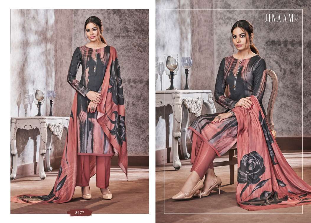 EMERY BY JINAAM DRESSES 8173 TO 8178 SERIES DESIGNER BEAUTIFUL FANCY COLORFUL STYLISH PARTY WEAR & OCCASIONAL WEAR DIGITAL PRINTED STAPLE PASHMINA DRESSES AT WHOLESALE PRICE