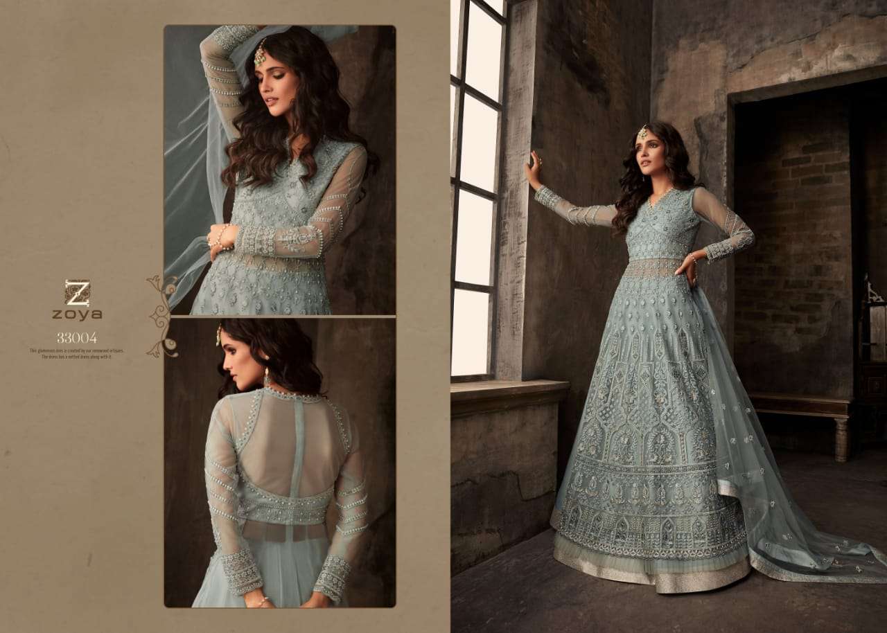 PASSION BY ZOYA 33001 TO 33007 SERIES BEAUTIFUL ANARKALI SUITS STYLISH FANCY COLORFUL PARTY WEAR & ETHNIC WEAR FANCY EMBROIDERED DRESSES AT WHOLESALE PRICE