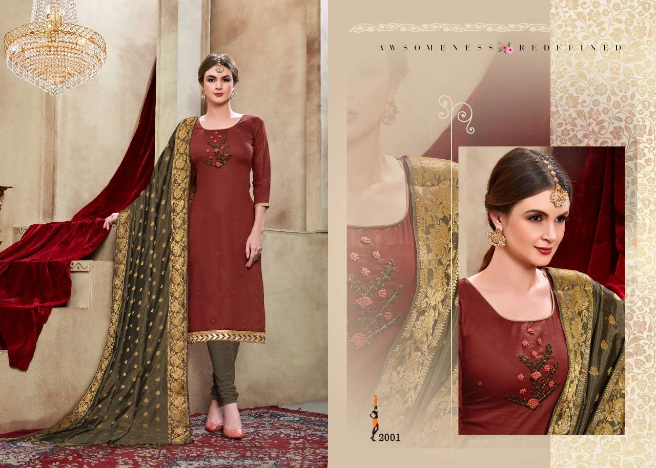 PIYANSI VOL-2 BY UTSAV SUITS 2001 TO 2006 DESIGNER PATIYALA SUITS BEAUTIFUL STYLISH COLORFUL FANCY PARTY WEAR & OCCASIONAL WEAR GLACE COTTON EMBROIDERED DRESSES AT WHOLESALE PRICE