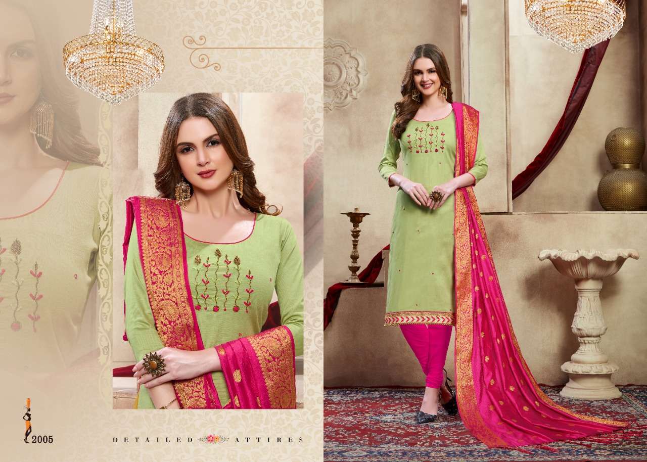 PIYANSI VOL-2 BY UTSAV SUITS 2001 TO 2006 DESIGNER PATIYALA SUITS BEAUTIFUL STYLISH COLORFUL FANCY PARTY WEAR & OCCASIONAL WEAR GLACE COTTON EMBROIDERED DRESSES AT WHOLESALE PRICE