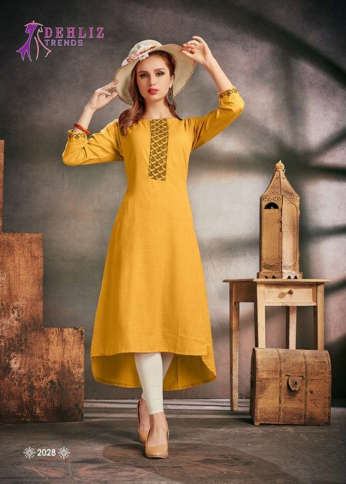 RUNG BY DEHLIZ TRENDZ 2023 TO 2028 SERIES STYLISH FANCY BEAUTIFUL COLORFUL CASUAL WEAR & ETHNIC WEAR RAYON EMBROIDERY KURTIS AT WHOLESALE PRICE