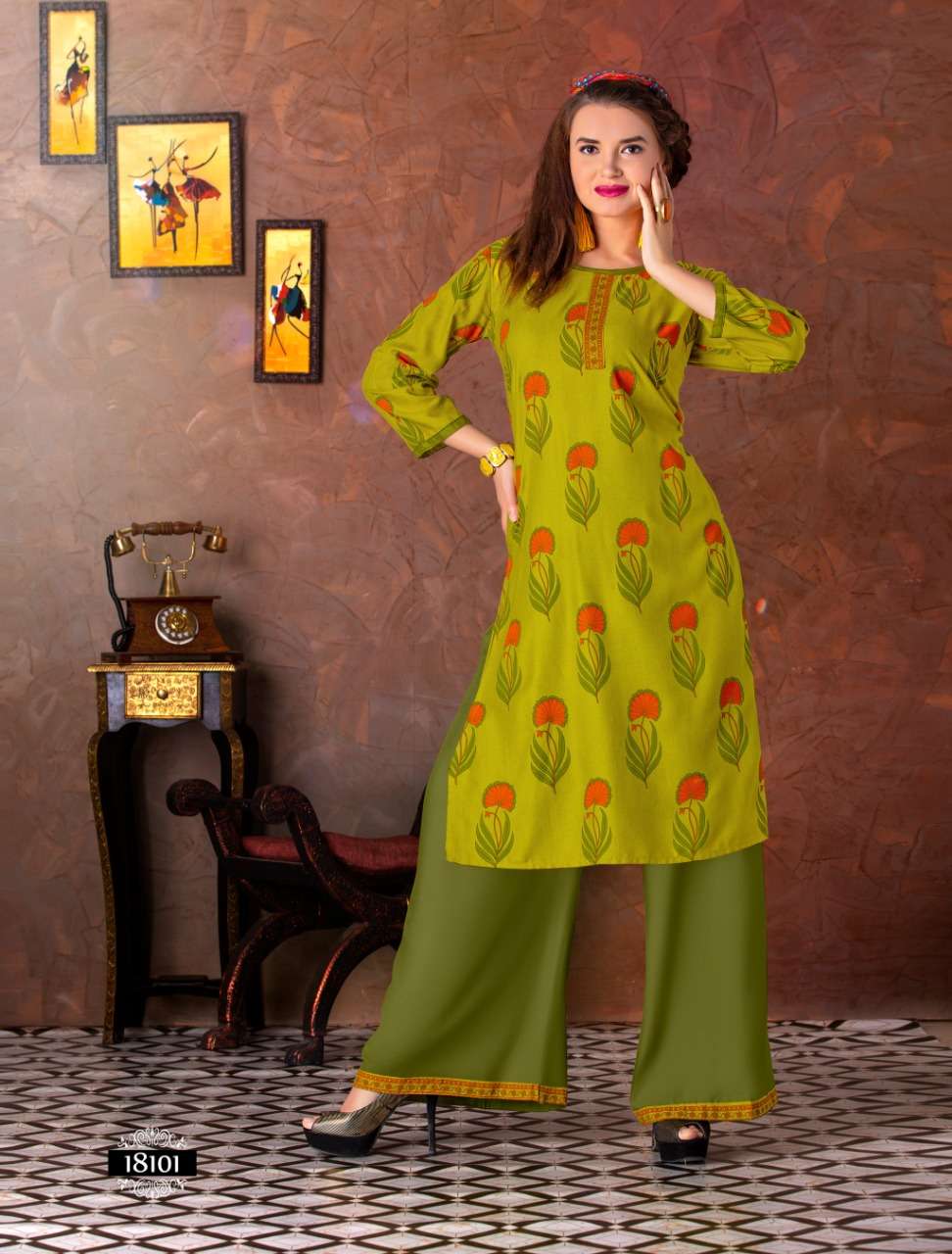 PRAGATI BY FLY HONEY 01 TO 06 SERIES STYLISH FANCY BEAUTIFUL COLORFUL CASUAL WEAR & ETHNIC WEAR RAYON MILANGE PRINTED KURTIS AT WHOLESALE PRICE