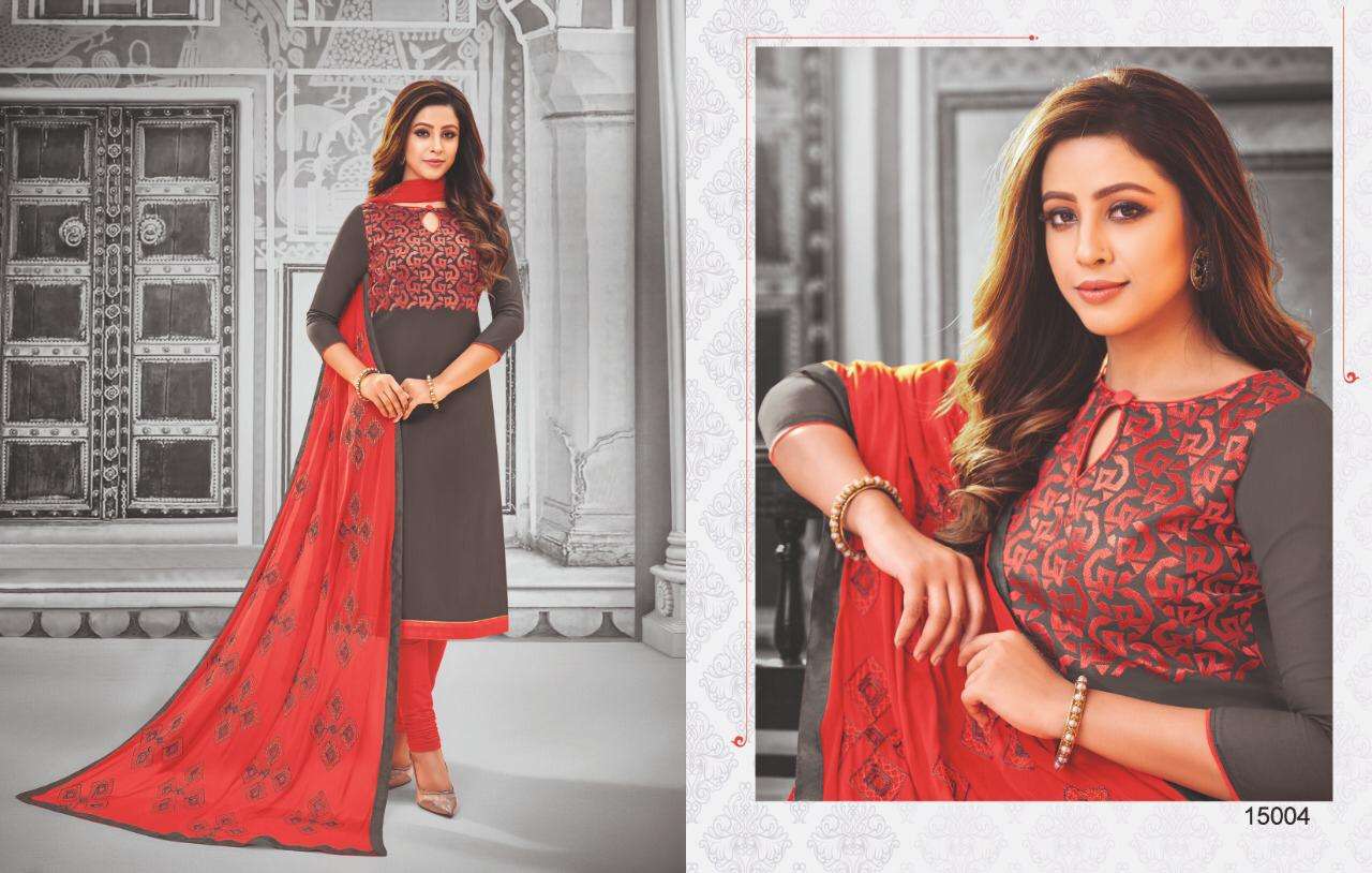 KAAMINI VOL-11 BY KAYCE TRENDZ 15003 TO 15014 SERIES DESIGNER SUITS BEAUTIFUL STYLISH FANCY COLORFUL PARTY WEAR & ETHNIC WEAR COTTON FLEX EMBROIDERY DRESSES AT WHOLESALE PRICE