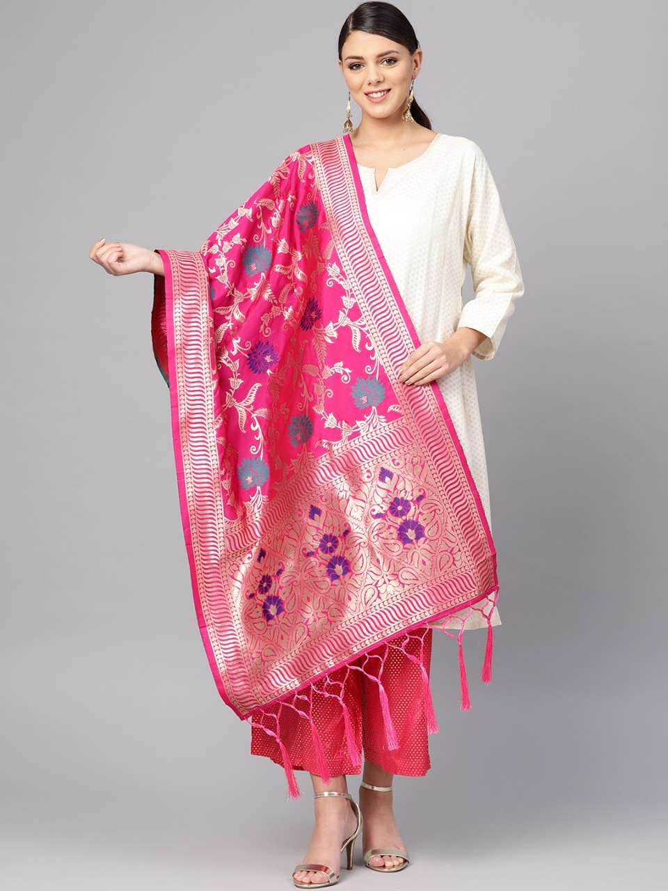 ZARIKA HIT COLOR VOL-17 BY KAAMIRI 1701 TO 1707 SERIES DESIGNER BEAUTIFUL STYLISH FANCY COLORFUL PARTY WEAR & ETHNIC WEAR BANARASI SILK ZARI WORK DUPATTA AT WHOLESALE PRICE