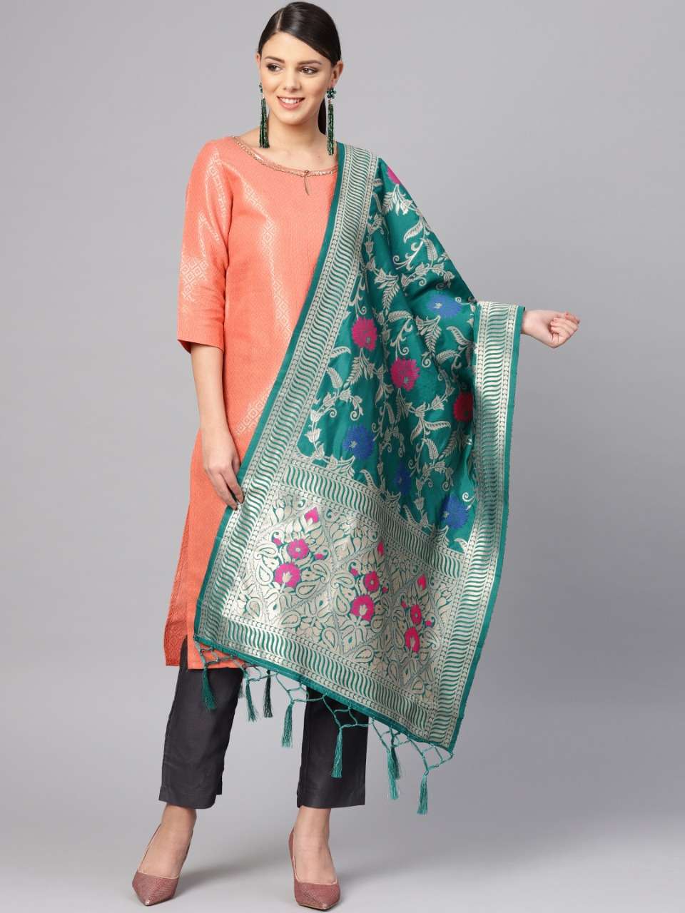 ZARIKA HIT COLOR VOL-17 BY KAAMIRI 1701 TO 1707 SERIES DESIGNER BEAUTIFUL STYLISH FANCY COLORFUL PARTY WEAR & ETHNIC WEAR BANARASI SILK ZARI WORK DUPATTA AT WHOLESALE PRICE
