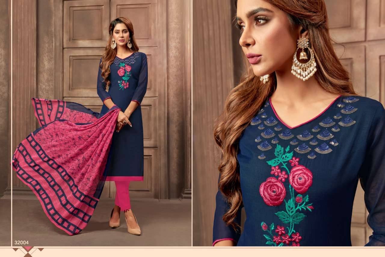 WILD CARD VOL-2 BY RAGHAV ROYAL 32001 TO 32012 SERIES BEAUTIFUL COLORFUL STYLISH FANCY CASUAL WEAR & ETHNIC WEAR & READY TO WEAR MODAL WORK DRESSES AT WHOLESALE PRICE