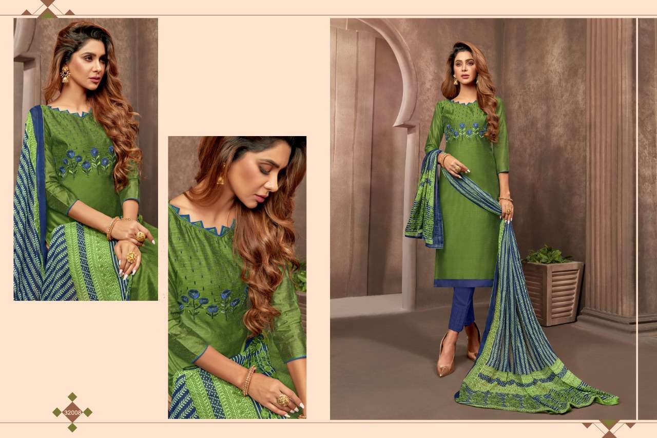 WILD CARD VOL-2 BY RAGHAV ROYAL 32001 TO 32012 SERIES BEAUTIFUL COLORFUL STYLISH FANCY CASUAL WEAR & ETHNIC WEAR & READY TO WEAR MODAL WORK DRESSES AT WHOLESALE PRICE