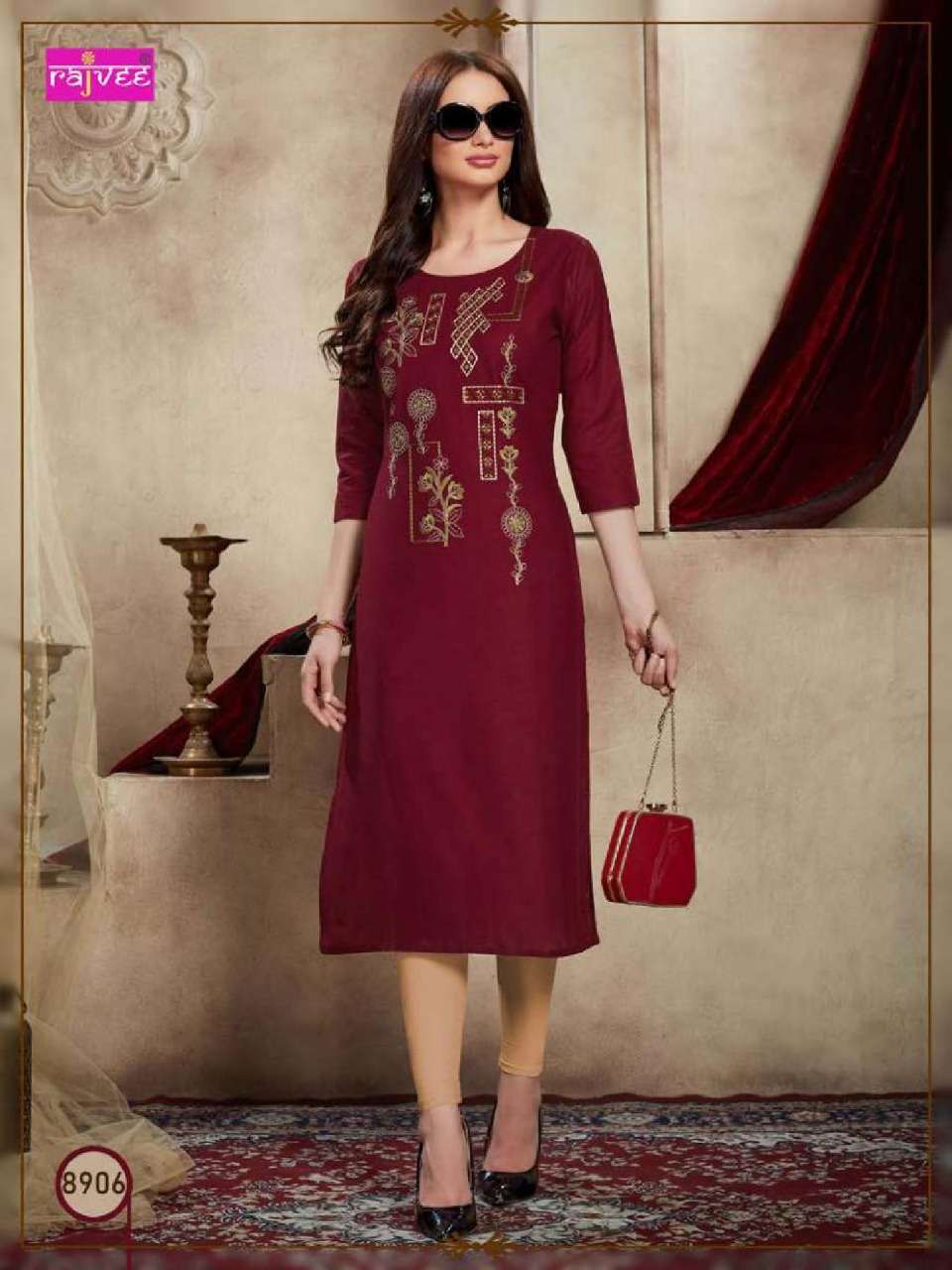 BARFI BY RAJVEE 8901 TO 8908 SERIES DESIGNER BEAUTIFUL COLORFUL STYLISH FANCY CASUAL WEAR & ETHNIC WEAR & READY TO WEAR COTTON PRINTED KURTIS AT WHOLESALE PRICE