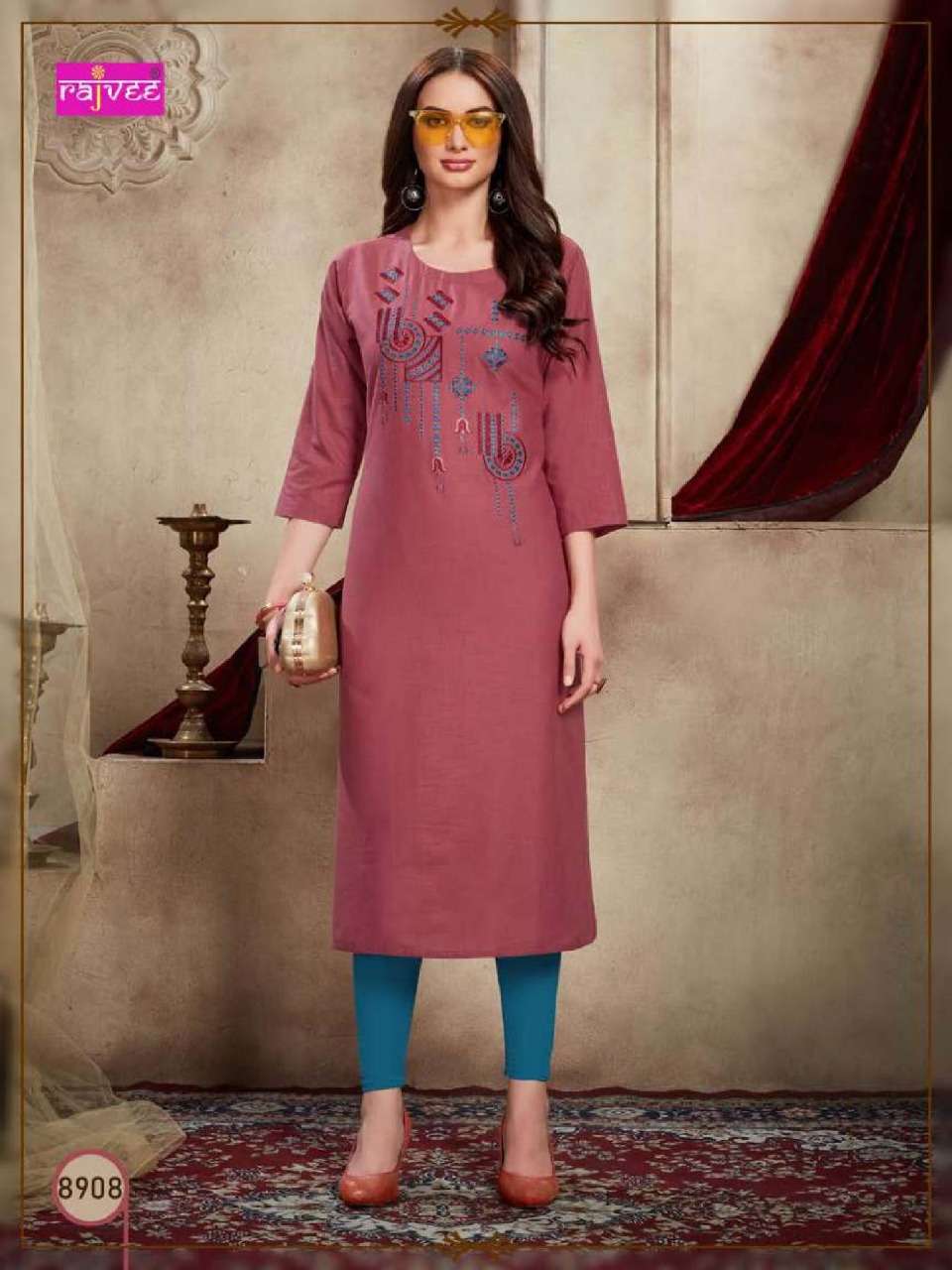 BARFI BY RAJVEE 8901 TO 8908 SERIES DESIGNER BEAUTIFUL COLORFUL STYLISH FANCY CASUAL WEAR & ETHNIC WEAR & READY TO WEAR COTTON PRINTED KURTIS AT WHOLESALE PRICE