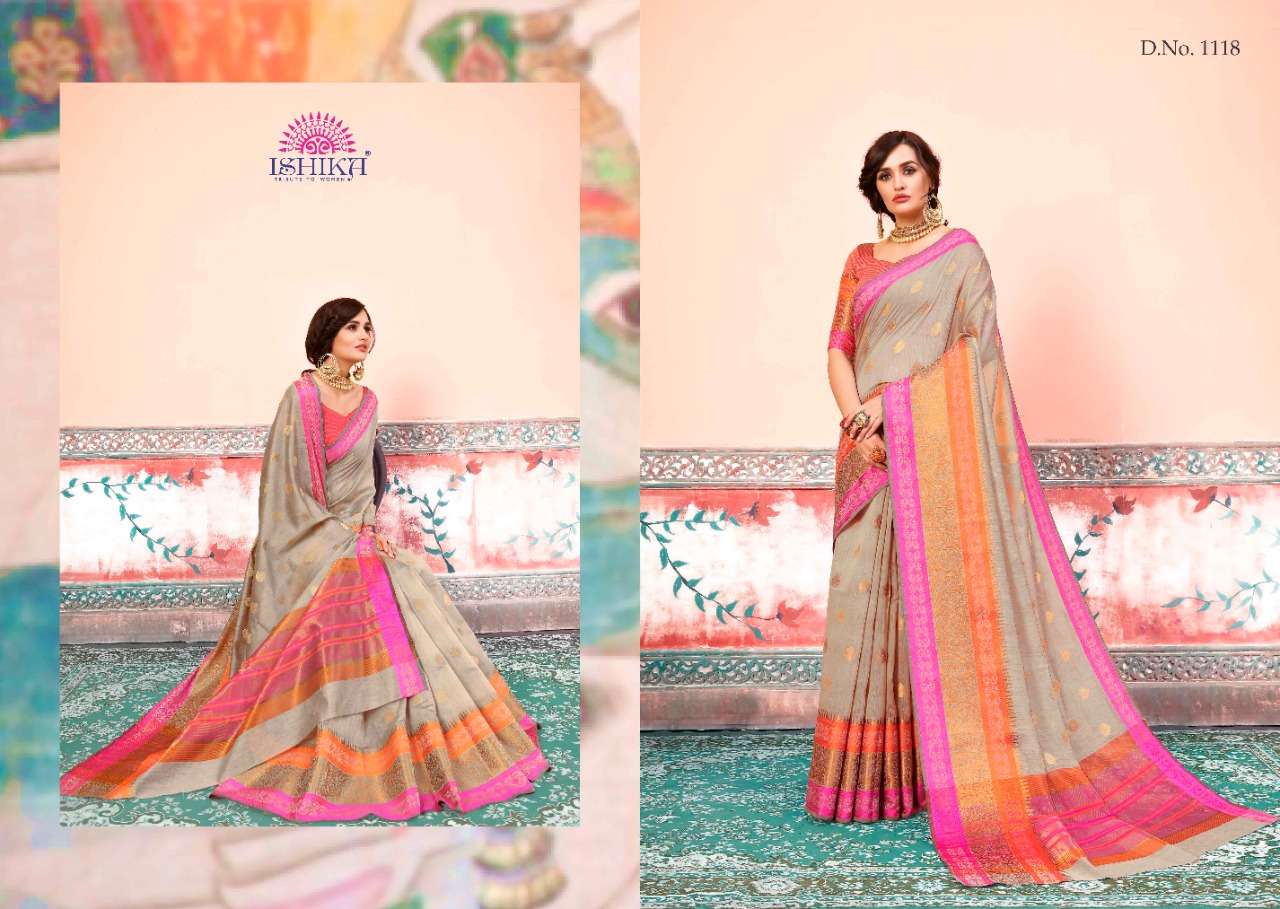 KOYAL VOL-3 BY ISHIKA FASHION 1111 TO 1118 SERIES INDIAN TRADITIONAL WEAR COLLECTION BEAUTIFUL STYLISH FANCY COLORFUL PARTY WEAR & OCCASIONAL WEAR SOFT COTTON SILK SAREES AT WHOLESALE PRICE