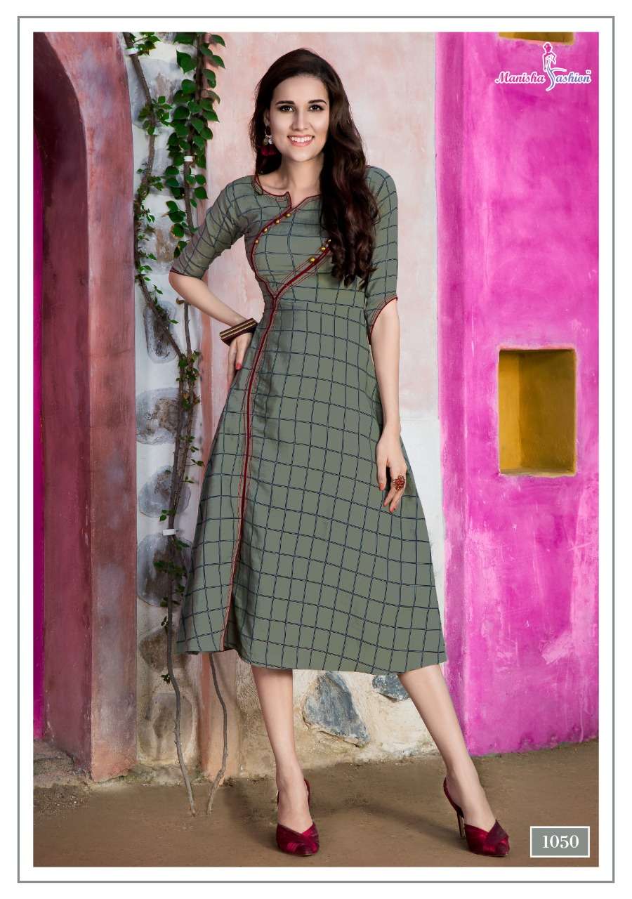 Mehar By Manisha Fashion 1041 To 1050 Series Beautiful Colorful Stylish Fancy Casual Wear & Ethnic Wear & Ready To Wear Rayon Printed Kurtis At Wholesale Price