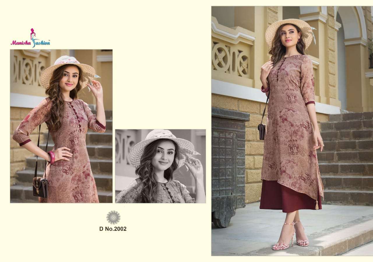 MYRA BY MANISHA FASHION 2001 TO 2016 SERIES BEAUTIFUL COLORFUL STYLISH FANCY CASUAL WEAR & ETHNIC WEAR & READY TO WEAR WEIGHTLESS PRINTED KURTIS AT WHOLESALE PRICE