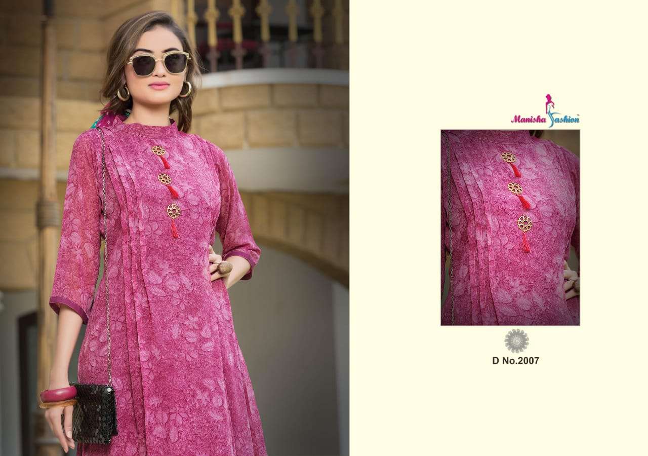 MYRA BY MANISHA FASHION 2001 TO 2016 SERIES BEAUTIFUL COLORFUL STYLISH FANCY CASUAL WEAR & ETHNIC WEAR & READY TO WEAR WEIGHTLESS PRINTED KURTIS AT WHOLESALE PRICE