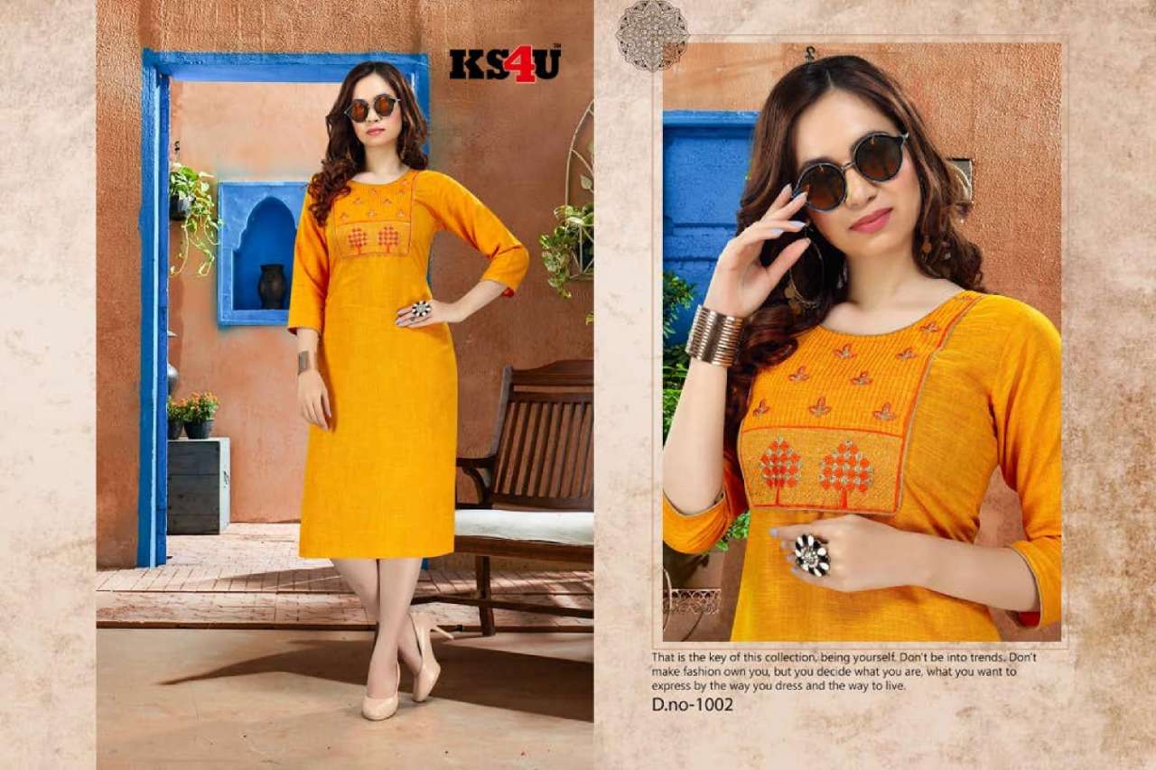 RAVEENA BY KS4U 1001 TO 1008 SERIES BEAUTIFUL COLORFUL STYLISH FANCY CASUAL WEAR & ETHNIC WEAR & READY TO WEAR RAYON TWO TONE KURTIS AT WHOLESALE PRICE