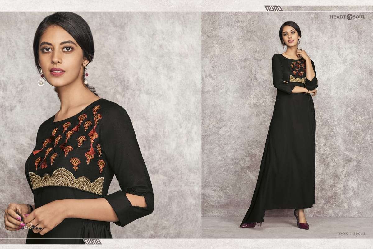 BOHO CHIC BY HEART & SOUL 20038 TO 20046 SERIES BEAUTIFUL COLORFUL STYLISH FANCY CASUAL WEAR & ETHNIC WEAR & READY TO WEAR VISCOSE RAYON KURTIS AT WHOLESALE PRICE