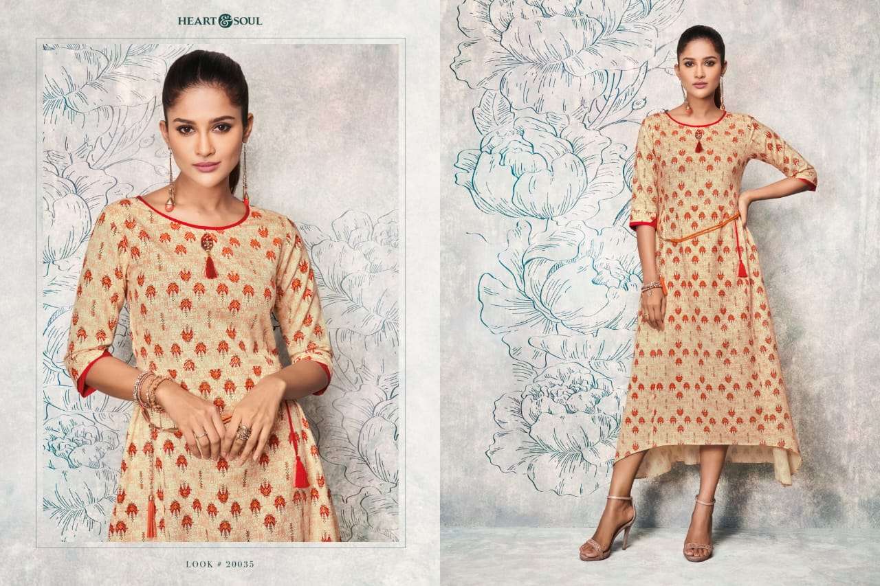 SACRED BY HEART & SOUL 20031 TO 20036 SERIES BEAUTIFUL COLORFUL STYLISH FANCY CASUAL WEAR & ETHNIC WEAR & READY TO WEAR VISCOSE RAYON FLEX KURTIS AT WHOLESALE PRICE