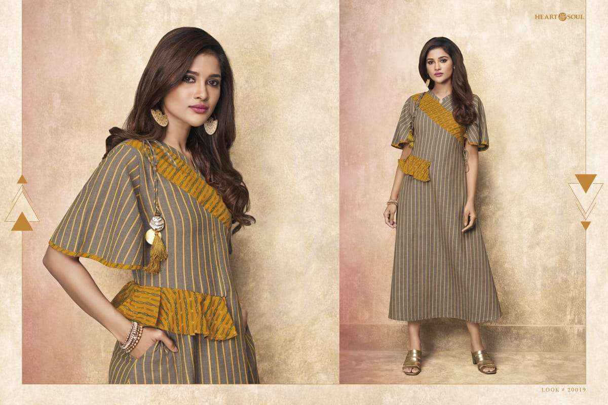 IKKATOLOGY BY HEART & SOUL 20017 TO 20023 SERIES BEAUTIFUL COLORFUL STYLISH FANCY CASUAL WEAR & ETHNIC WEAR & READY TO WEAR YARN DYED RAYON FLEX KURTIS AT WHOLESALE PRICE