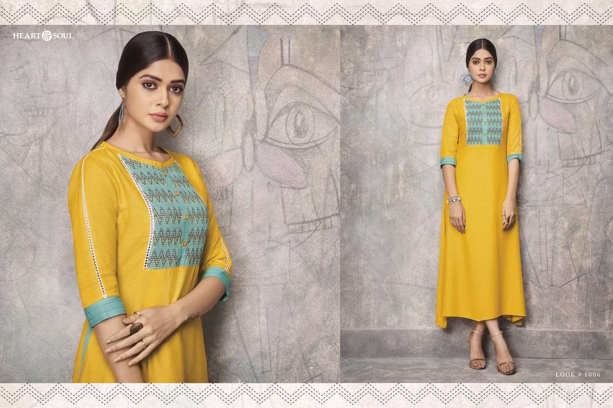 NEOTRIC BY HEART & SOUL 1001 TO 1007 SERIES BEAUTIFUL COLORFUL STYLISH FANCY CASUAL WEAR & ETHNIC WEAR & READY TO WEAR VISCOSE RAYON FLEX KURTIS AT WHOLESALE PRICE