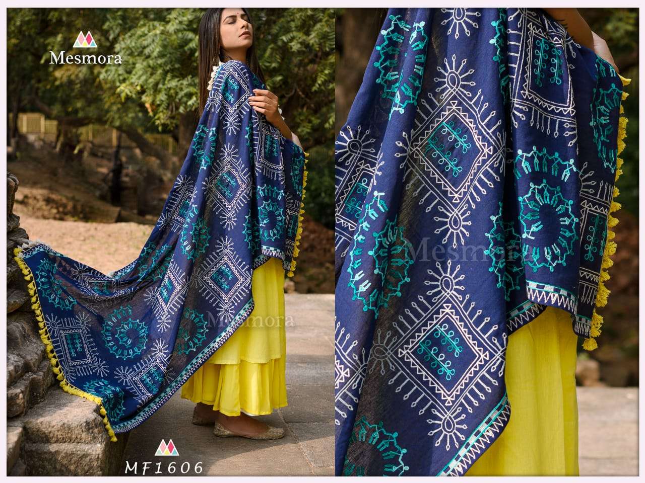 JASSI BY MESMORA 1600 TO 1609 SERIES DESIGNER BEAUTIFUL STYLISH FANCY COLORFUL PARTY WEAR & ETHNIC WEAR PURE KHADI DUPATTA AT WHOLESALE PRICE