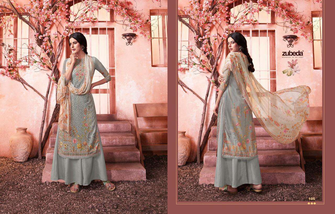 MAHER BY ZUBEDA 101 TO 108 SERIES DESIGNER SHARARA SUITS BEAUTIFUL STYLISH FANCY COLORFUL PARTY WEAR & ETHNIC WEAR GEORGETTE SHIFFLI DIGITAL PRINTED  DRESSES AT WHOLESALE PRICE
