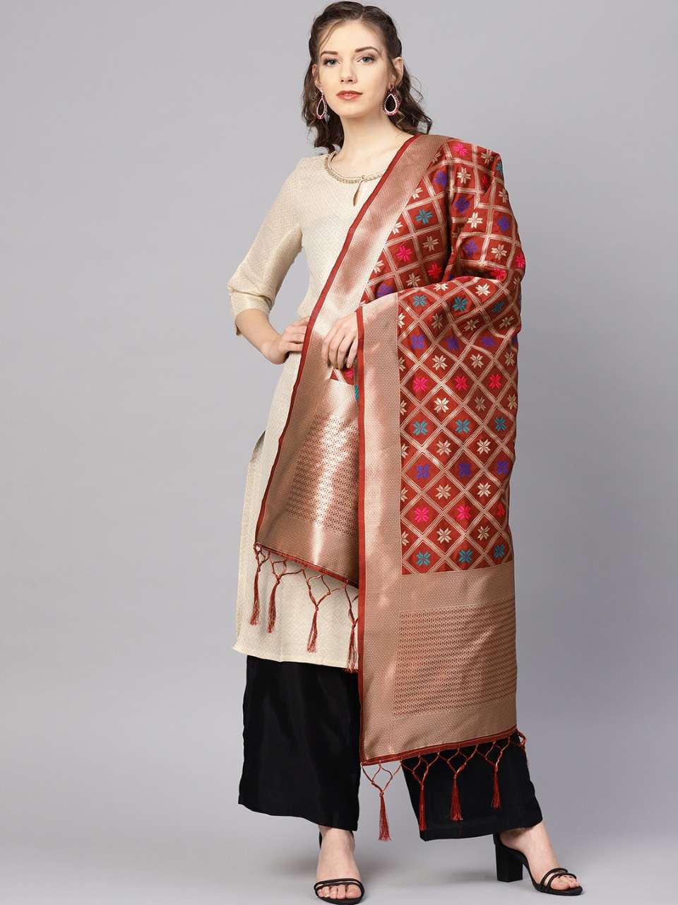 ZARIKA HIT COLOR VOL-18 BY KAAMIRI 1801 TO 1807 SERIES DESIGNER BEAUTIFUL STYLISH FANCY COLORFUL PARTY WEAR & ETHNIC WEAR BANARASI SILK ZARI WORK DUPATTA AT WHOLESALE PRICE