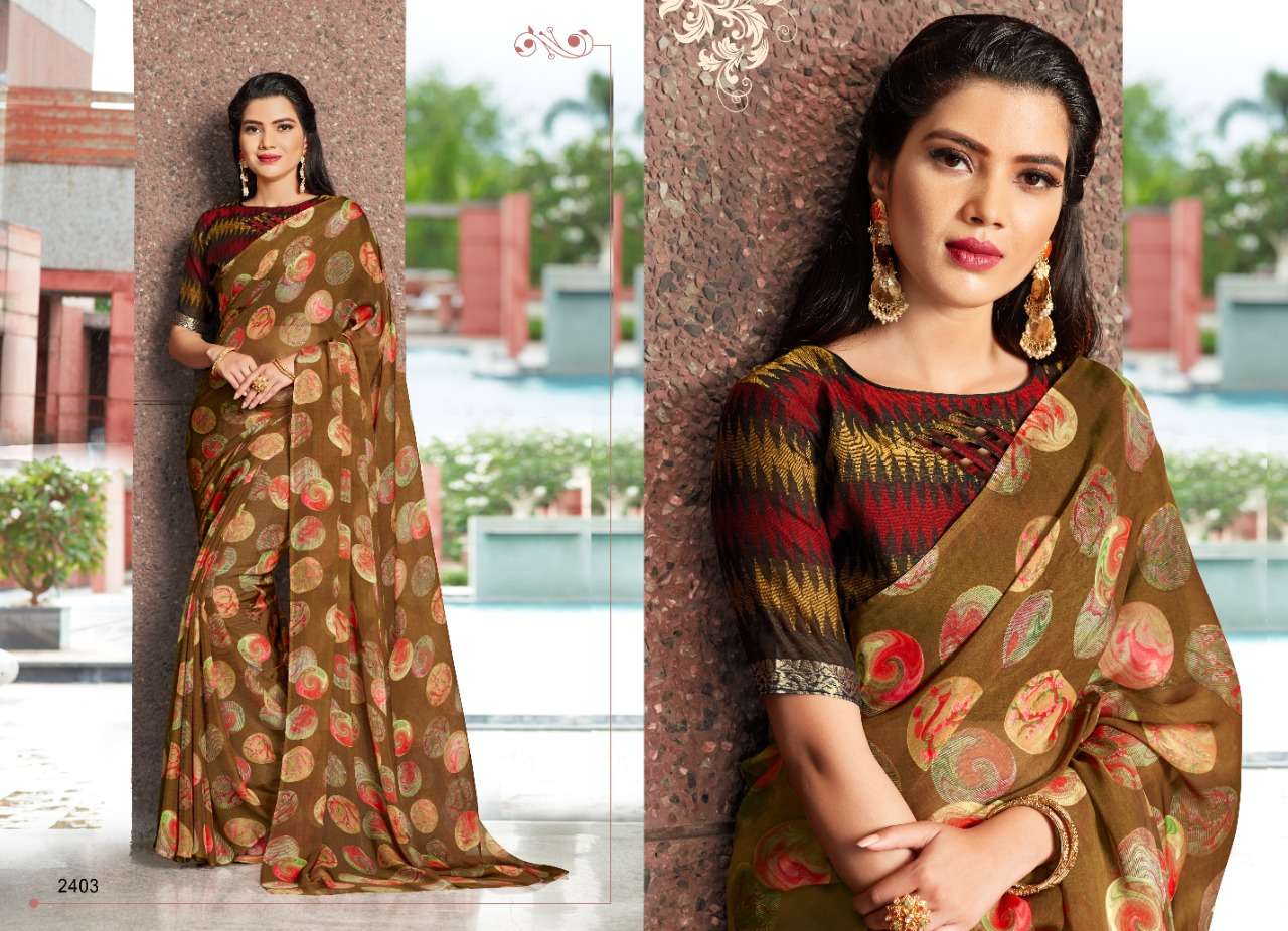 MEGHANA BY H RAJ 2401 TO 2408 SERIES INDIAN TRADITIONAL WEAR COLLECTION BEAUTIFUL STYLISH FANCY COLORFUL PARTY WEAR & OCCASIONAL WEAR TABBEY SILK SAREES AT WHOLESALE PRICE