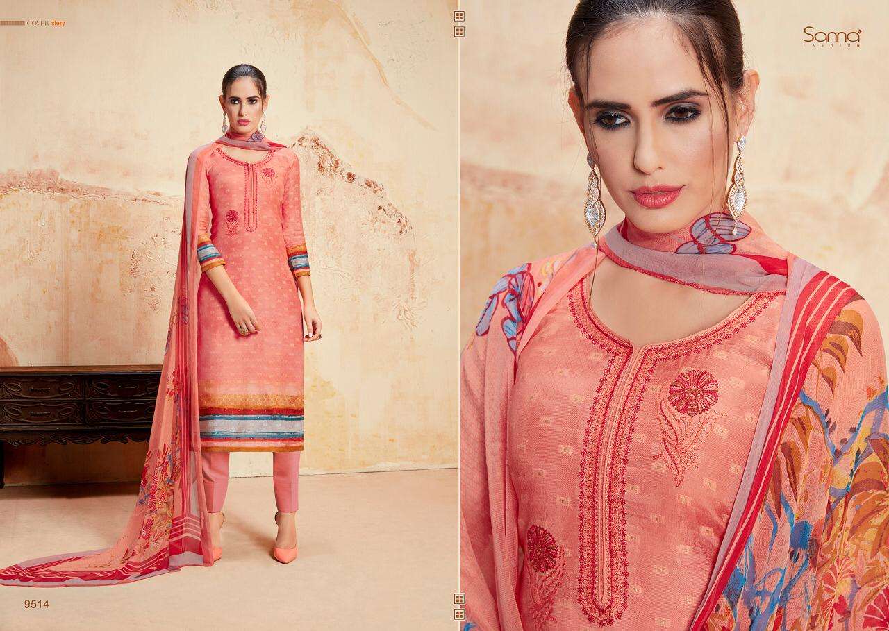 VERONIKA BY SANNA FASHION 9512 TO 9519 SERIES BEAUTIFUL COLLECTION SUITS STYLISH FANCY COLORFUL CASUAL WEAR & ETHNIC WEAR PURE MODAL SILK BUTI  WITH  DIGITAL PRINT DRESSES AT WHOLESALE PRICE