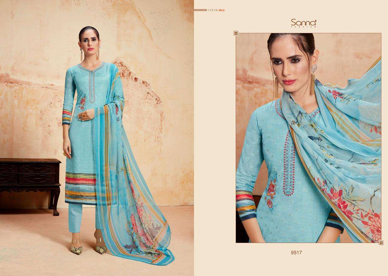 VERONIKA BY SANNA FASHION 9512 TO 9519 SERIES BEAUTIFUL COLLECTION SUITS STYLISH FANCY COLORFUL CASUAL WEAR & ETHNIC WEAR PURE MODAL SILK BUTI  WITH  DIGITAL PRINT DRESSES AT WHOLESALE PRICE