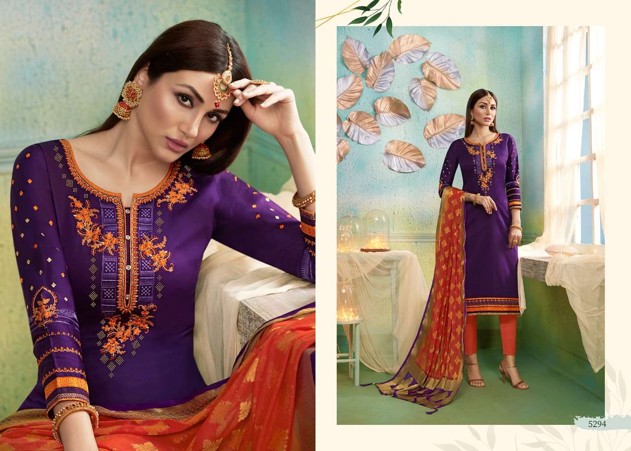 SAJAWAT BY KESSI 5291 TO 5298 SERIES DESIGNER SUITS BEAUTIFUL STYLISH FANCY COLORFUL PARTY WEAR & OCCASIONAL WEAR JAM SILK WITH SARWOSKI DIAMOND DRESSES AT WHOLESALE PRICE