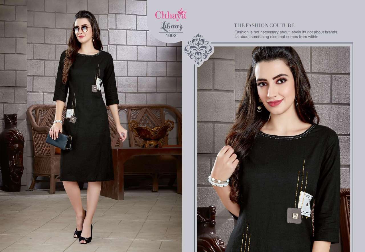 LIHAAZ BY CHHAYA 1001 TO 1010 SERIES STYLISH FANCY BEAUTIFUL COLORFUL CASUAL WEAR & ETHNIC WEAR HEAVY COTTON SLUB KURTIS AT WHOLESALE PRICE