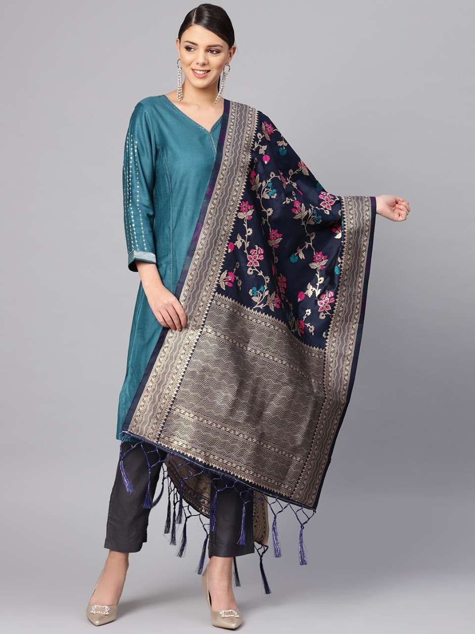 ZARIKA HIT COLOR VOL-19 BY KAAMIRI 1901 TO 1907 SERIES DESIGNER BEAUTIFUL STYLISH FANCY COLORFUL PARTY WEAR & ETHNIC WEAR BANARASI SILK ZARI WORK DUPATTA AT WHOLESALE PRICE