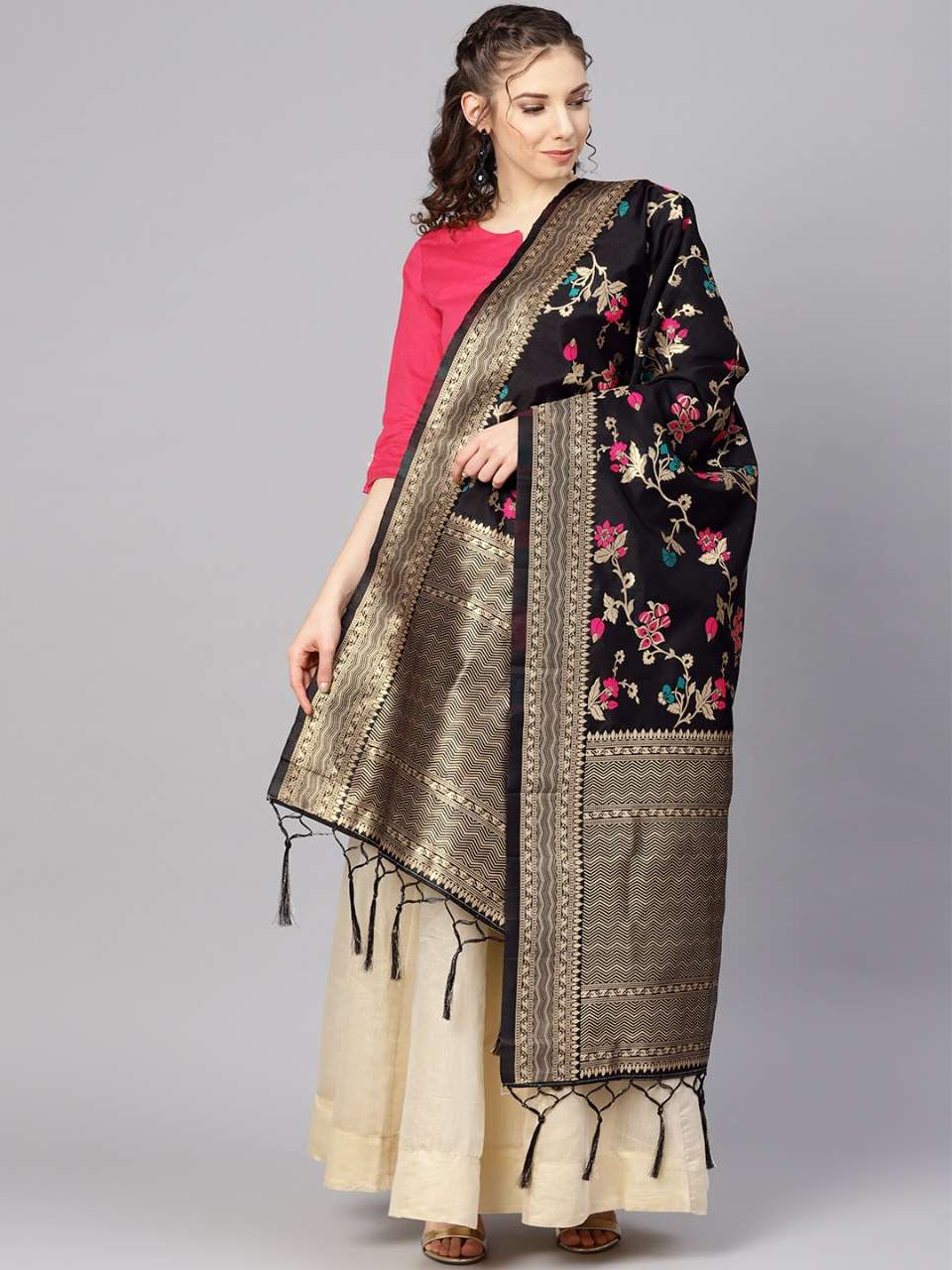 ZARIKA HIT COLOR VOL-19 BY KAAMIRI 1901 TO 1907 SERIES DESIGNER BEAUTIFUL STYLISH FANCY COLORFUL PARTY WEAR & ETHNIC WEAR BANARASI SILK ZARI WORK DUPATTA AT WHOLESALE PRICE