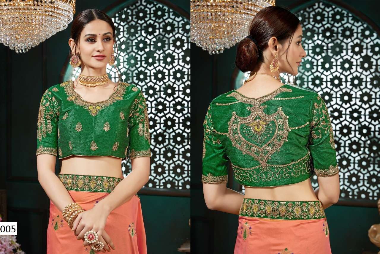 PIKKU VOL-1 BY KAAMIRI 001 TO 006 SERIES DESIGNER BEAUTIFUL STYLISH FANCY COLORFUL PARTY WEAR & ETHNIC WEAR COTTON SLUB EMBROIDERY WORK BLOUSE AT WHOLESALE PRICE